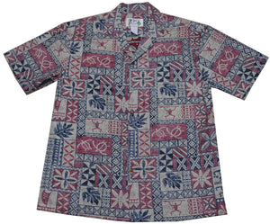 Ky's Red Honu Tapa Hawaiian Shirt.