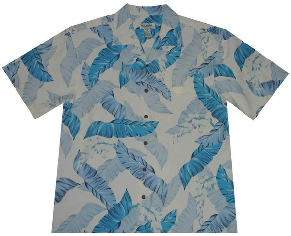Elegant Ferns Hawaiian Silk Shirt