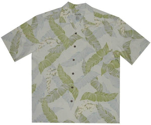 Elegant Ferns Hawaiian Silk Shirt