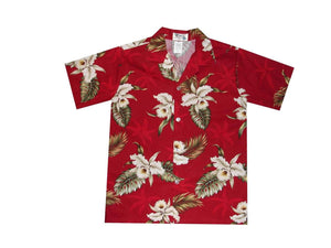Classic Orchid Boy's Hawaiian Shirt