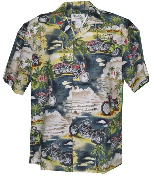 Diamond Head Motorcycle Hawaiian Shirt - Ky's Hawaiian Shirts