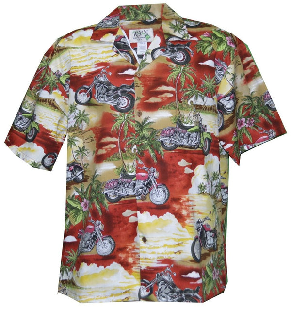 Diamond Head Motorcycle Hawaiian Shirt - Ky's Hawaiian Shirts