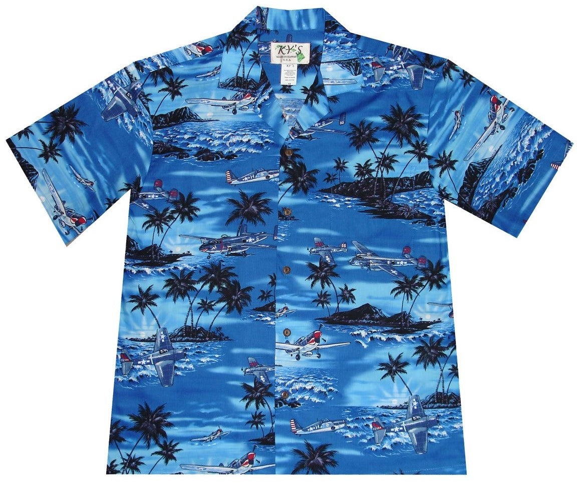 blue hawaiian shirt