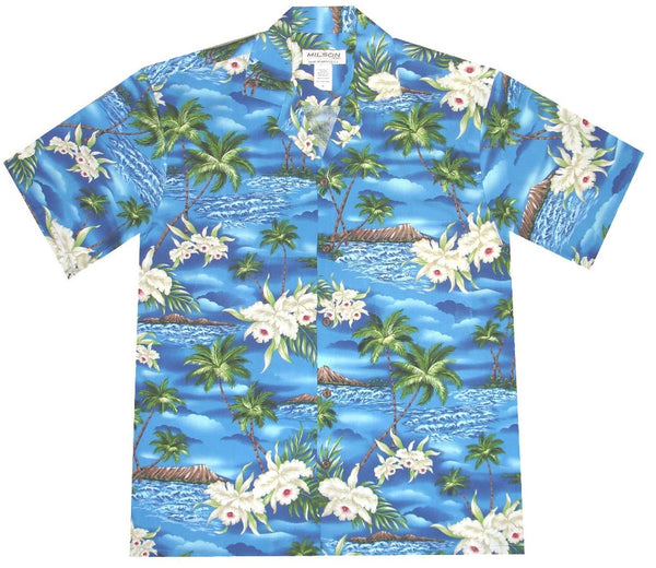 Ky's Diamond Head Orchid Hawaiian Shirt