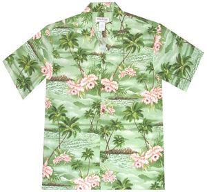 Ky's Diamond Head Orchid Hawaiian Shirt