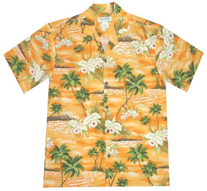Ky's Diamond Head Orchid Hawaiian Shirt