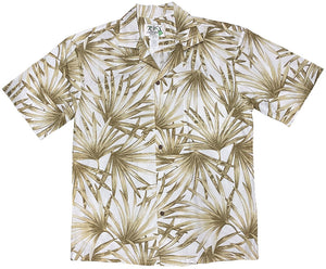 Ky's White Flourishing Fan Palms Hawaiian Shirt.