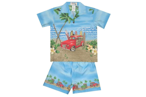 Boy's Set 2 / Navy Blue Sandy Woody Boy's Cabana Set