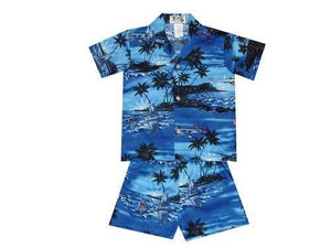 Boy's Set 2 / Navy Blue World War 2 Planes Boy's Cabana Set