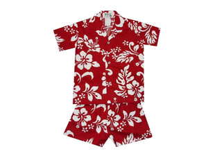 Hibiscus Silhouette Boy's Cabana Set