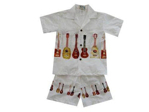 Boy's Set 2 / White Ukulele Collection Boy's Cabana Set