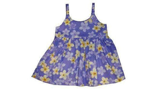 Girl's Bungee Dress 6M / Purple Plumeria Girl's Hawaiian Bungee Dress