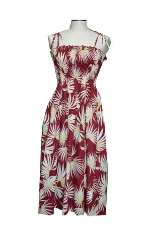 Leaf Floral Hawaiian Tube Dress