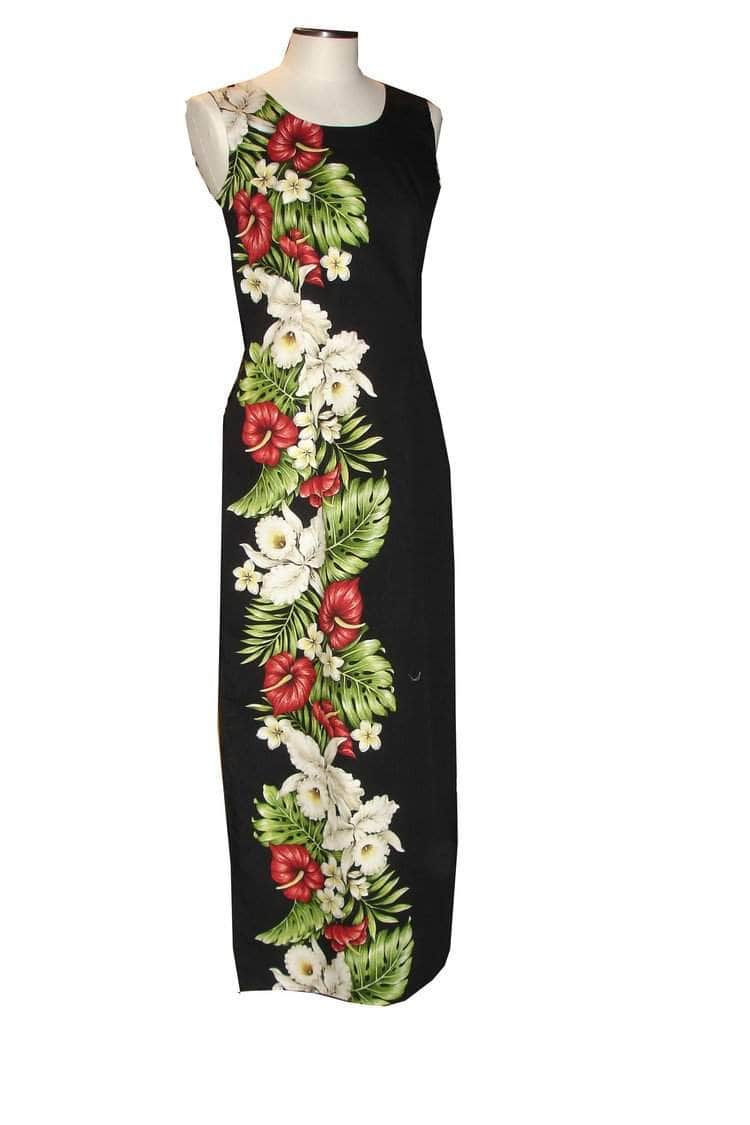 Anthurium and Orchid Long Tank Hawaiian Dress - Ky's Hawaiian Shirts Anthurium and Orchid Long Tank Hawaiian Dress - Ky's Hawaiian Shirts