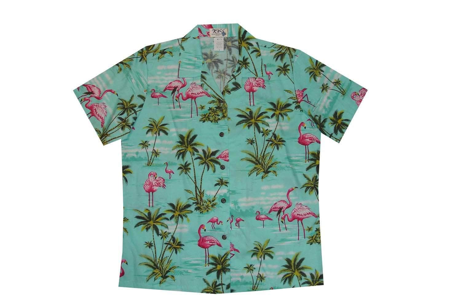 Flamingo Fever Women's Hawaiian Shirt - Main Image