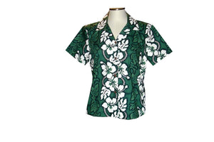 Hibiscus Lei Girl's Hawaiian Blouse