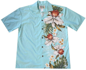 Ky's Orchid and Plumeria Side Panel Hawaiian Shirt