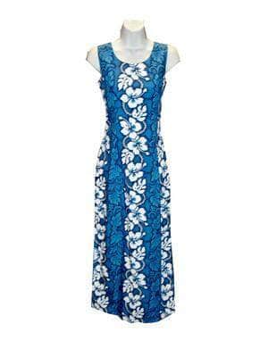 Hibiscus Lei Long Tank Hawaiian Dress - Ky's Hawaiian Shirts Hibiscus Lei Long Tank Hawaiian Dress - Ky's Hawaiian Shirts