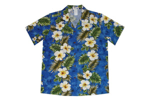 Hibiscus Panel Women's Hawaiian Shirt