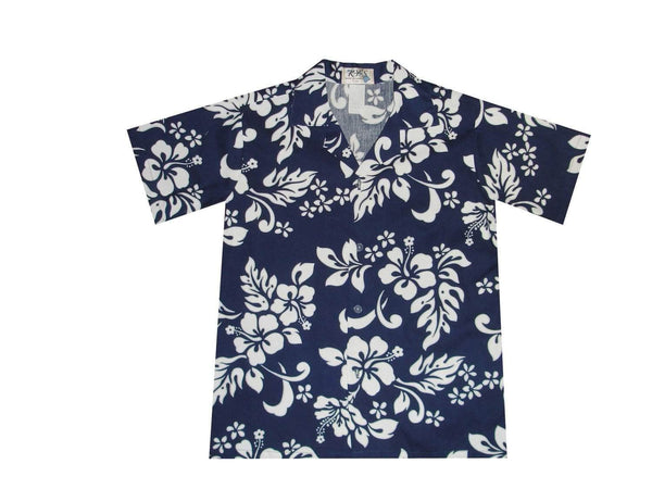 Hibiscus Silhouette Boy's Hawaiian Shirt