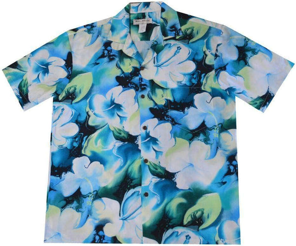 Ky's Splash Hibiscus Rayon Hawaiian Shirt