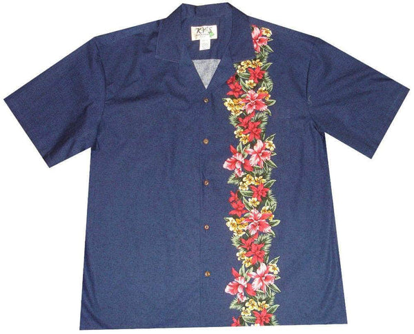 Ky's Tiny Orchid Lei Hawaiian Panel Shirt