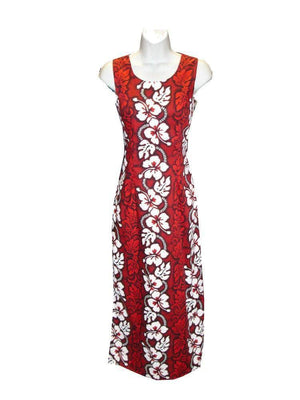 Hibiscus Lei Long Tank Hawaiian Dress