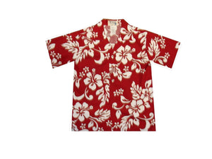 Hibiscus Silhouette Boy's Hawaiian Shirt