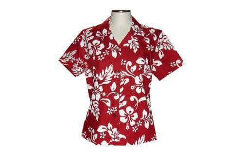 Hibiscus Silhouette Girl's Hawaiian Blouse