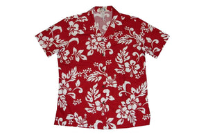 Hibiscus Silhouette Women's Hawaiian Shirt