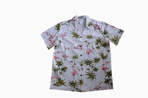 Hawaiian Blouse S / White Flamingo Fever Women's Hawaiian Shirt