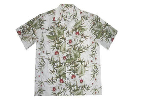 Orchid and Bamboo Leaves Hawaiian Shirt