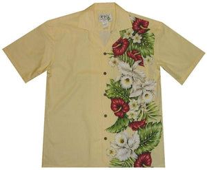 Ky's Anthurium and Orchid Hawaiian Panel Shirt