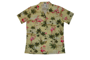Hawaiian Blouse S / Yellow Flamingo Fever Women's Hawaiian Shirt