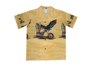 Patriotic Motorcycle Boy's Hawaiian Shirt