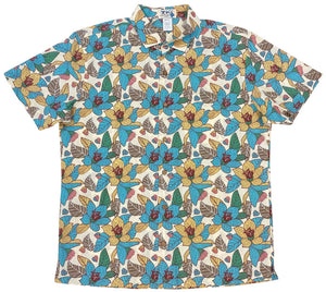 Ky's Autumn Paradise Button Up Hawaiian Shirt White