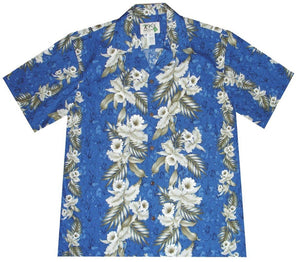Ky's Traditional Orchid Panel Hawaiian Shirt