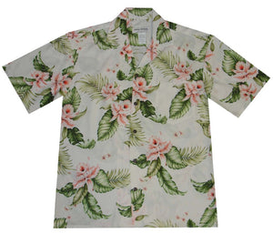 Ky's Wild Orchid Floral Rayon Hawaiian Shirt